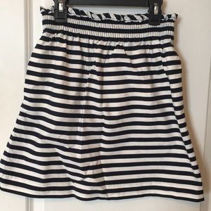 Navy striped skirt